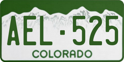 CO license plate AEL525