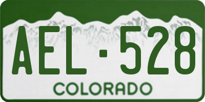 CO license plate AEL528