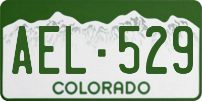 CO license plate AEL529
