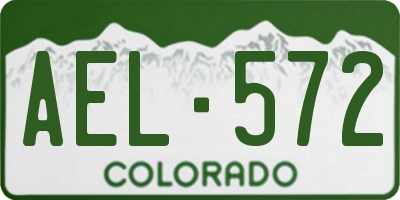 CO license plate AEL572