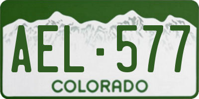 CO license plate AEL577