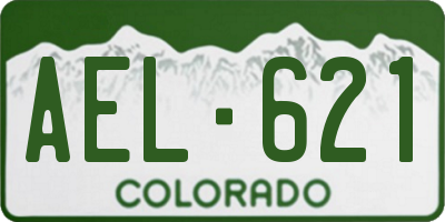 CO license plate AEL621