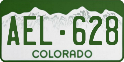 CO license plate AEL628