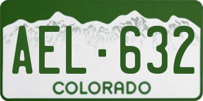 CO license plate AEL632