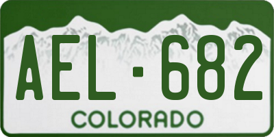 CO license plate AEL682