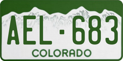 CO license plate AEL683