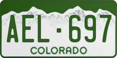 CO license plate AEL697