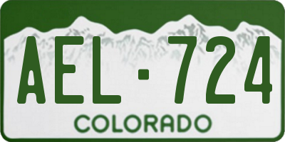 CO license plate AEL724
