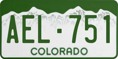 CO license plate AEL751