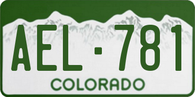 CO license plate AEL781