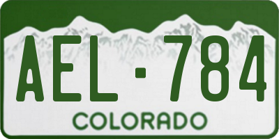 CO license plate AEL784