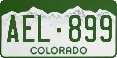 CO license plate AEL899