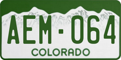 CO license plate AEM064