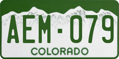 CO license plate AEM079