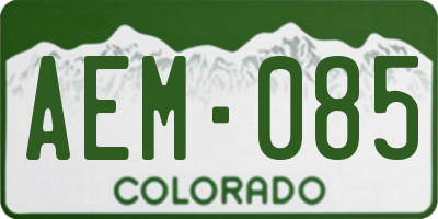 CO license plate AEM085