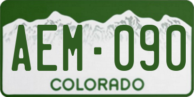CO license plate AEM090