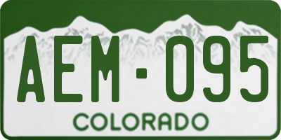 CO license plate AEM095