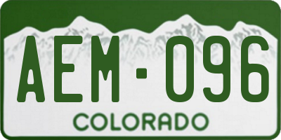 CO license plate AEM096