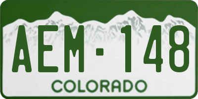 CO license plate AEM148