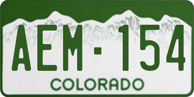 CO license plate AEM154