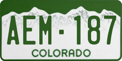 CO license plate AEM187