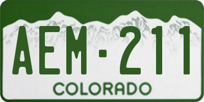 CO license plate AEM211