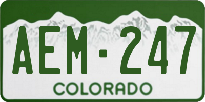 CO license plate AEM247