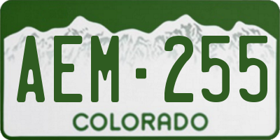 CO license plate AEM255