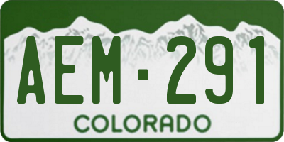 CO license plate AEM291