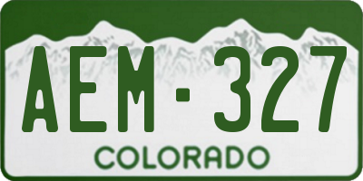 CO license plate AEM327