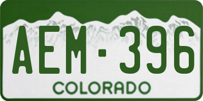 CO license plate AEM396