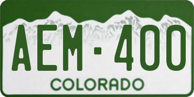 CO license plate AEM400
