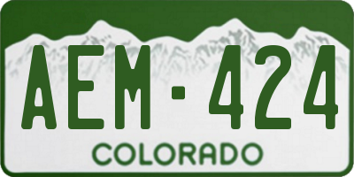 CO license plate AEM424