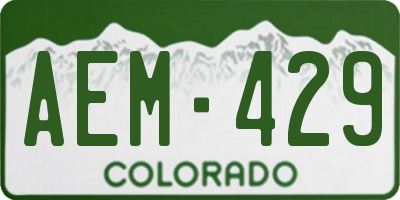 CO license plate AEM429