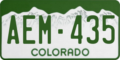 CO license plate AEM435