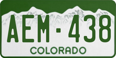 CO license plate AEM438