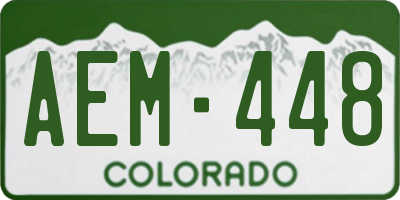 CO license plate AEM448