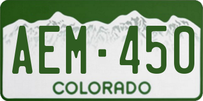 CO license plate AEM450