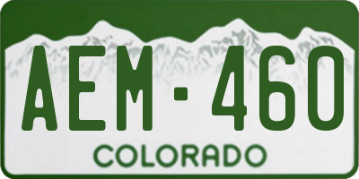 CO license plate AEM460
