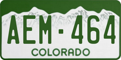CO license plate AEM464