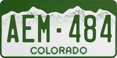 CO license plate AEM484