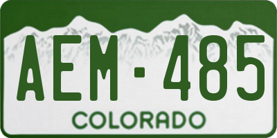 CO license plate AEM485