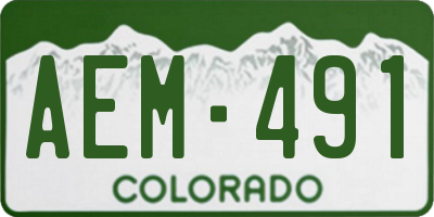 CO license plate AEM491