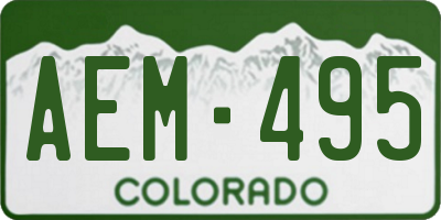 CO license plate AEM495