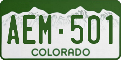 CO license plate AEM501