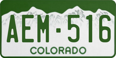 CO license plate AEM516