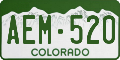 CO license plate AEM520