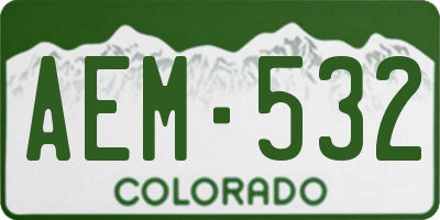 CO license plate AEM532