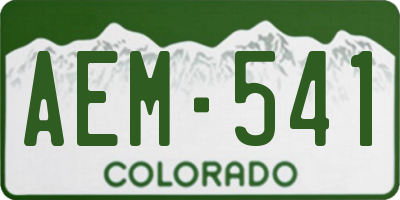 CO license plate AEM541