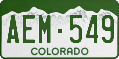 CO license plate AEM549